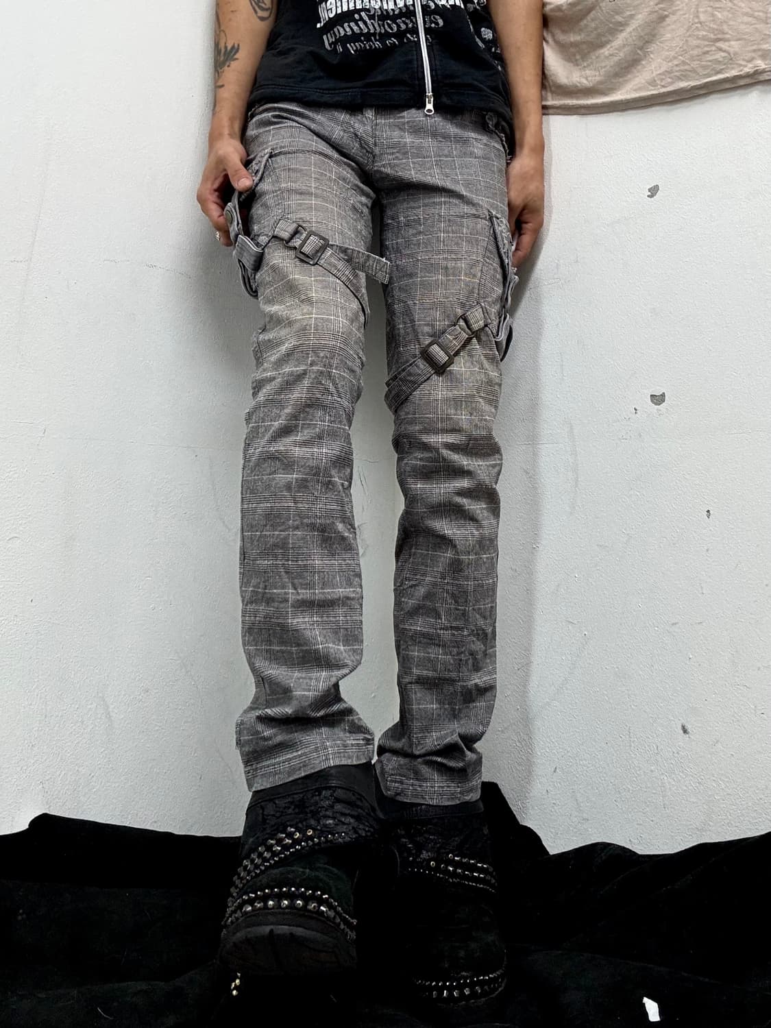 [apestein]00’s Check Bondage Detail Pant 상품이미지2