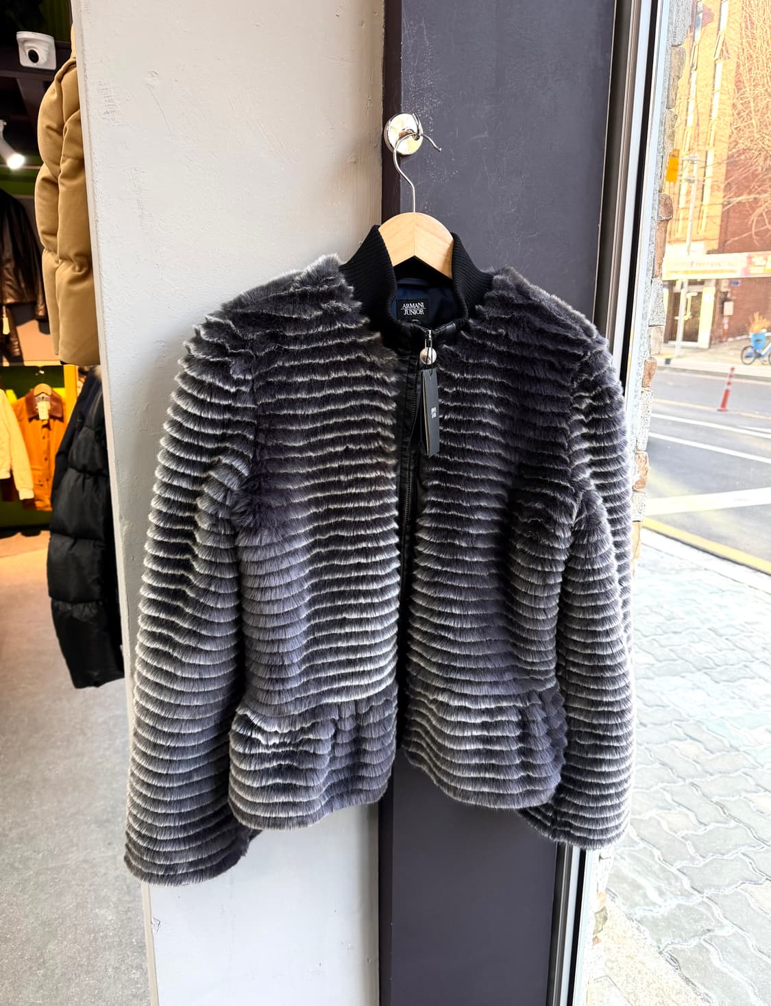 55/ 아르마니 레더블랜딩 퍼 집업자켓(새상품) 상품이미지2