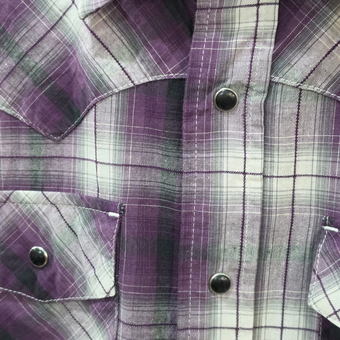 Thruxton 웨스턴 반팔 체크셔츠 - M 상품이미지3