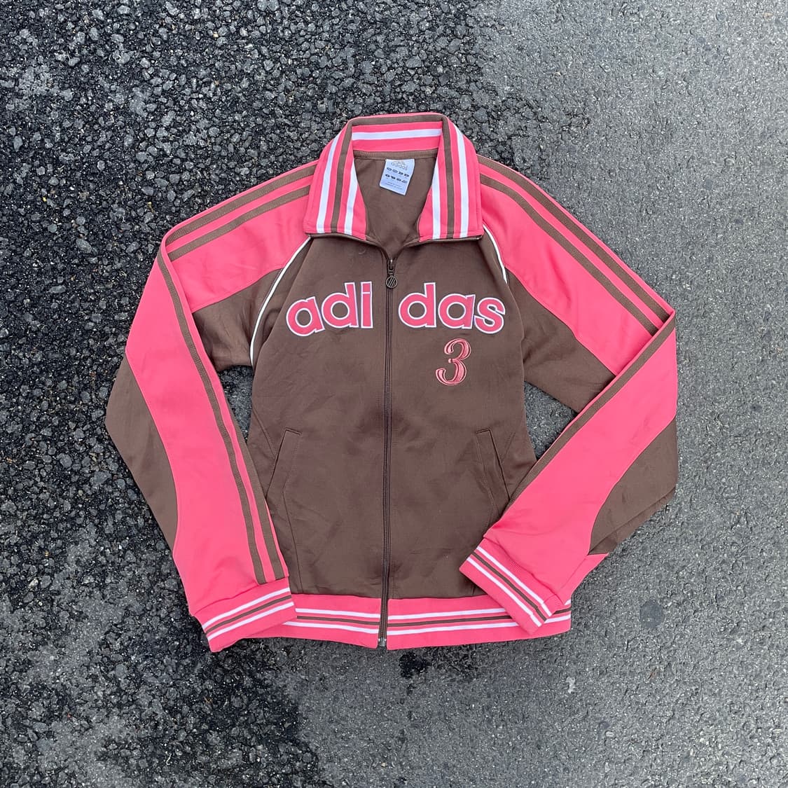 아디다스 대대장 딸기초코 핑크 브라운 스펠아웃 트랙탑 딱붙핏 져지 L 상품이미지3