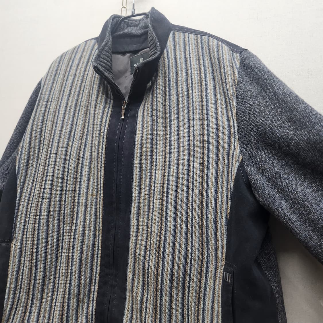 마에스트로 스트라이프 니트 누빔 봄버 자켓 2XL 상품이미지2