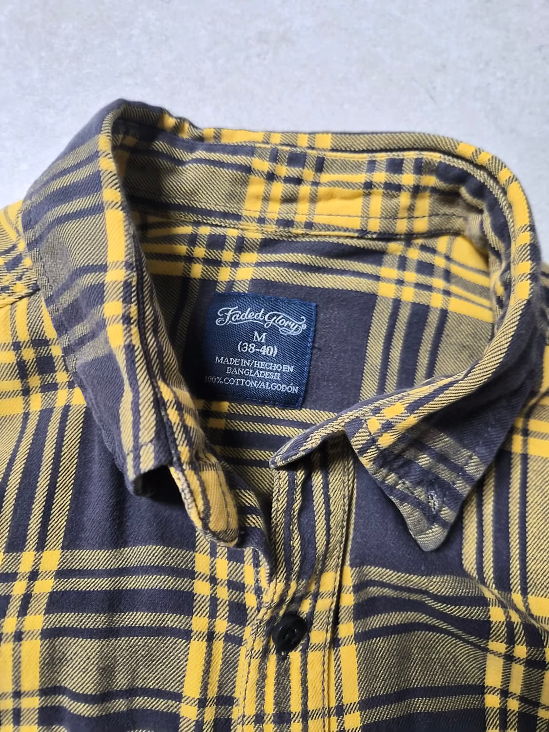 페이디드 글로리 옐로우 체크셔츠 상품이미지2