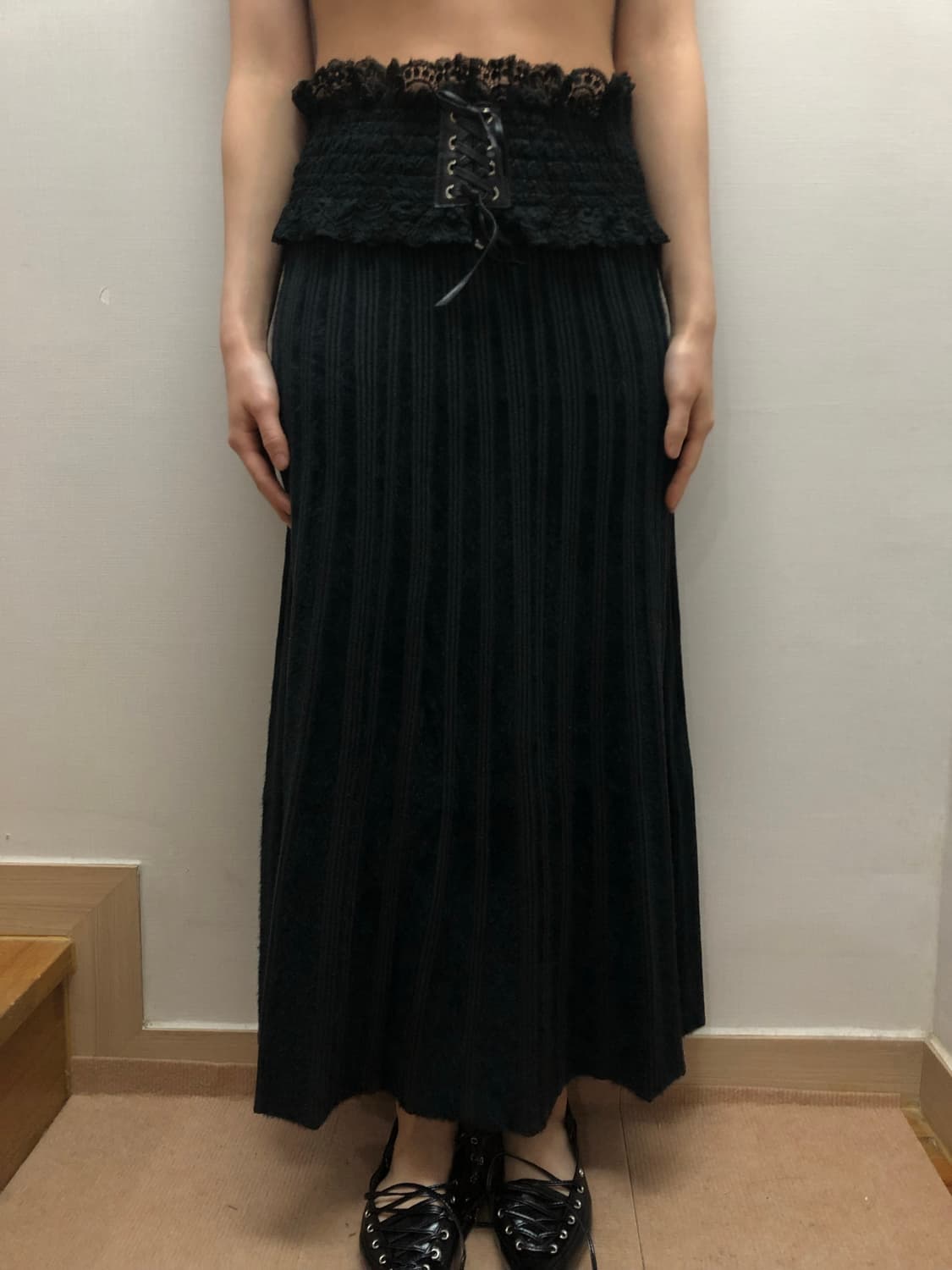 빈티지 블랙 레이스 벨트 상품이미지5