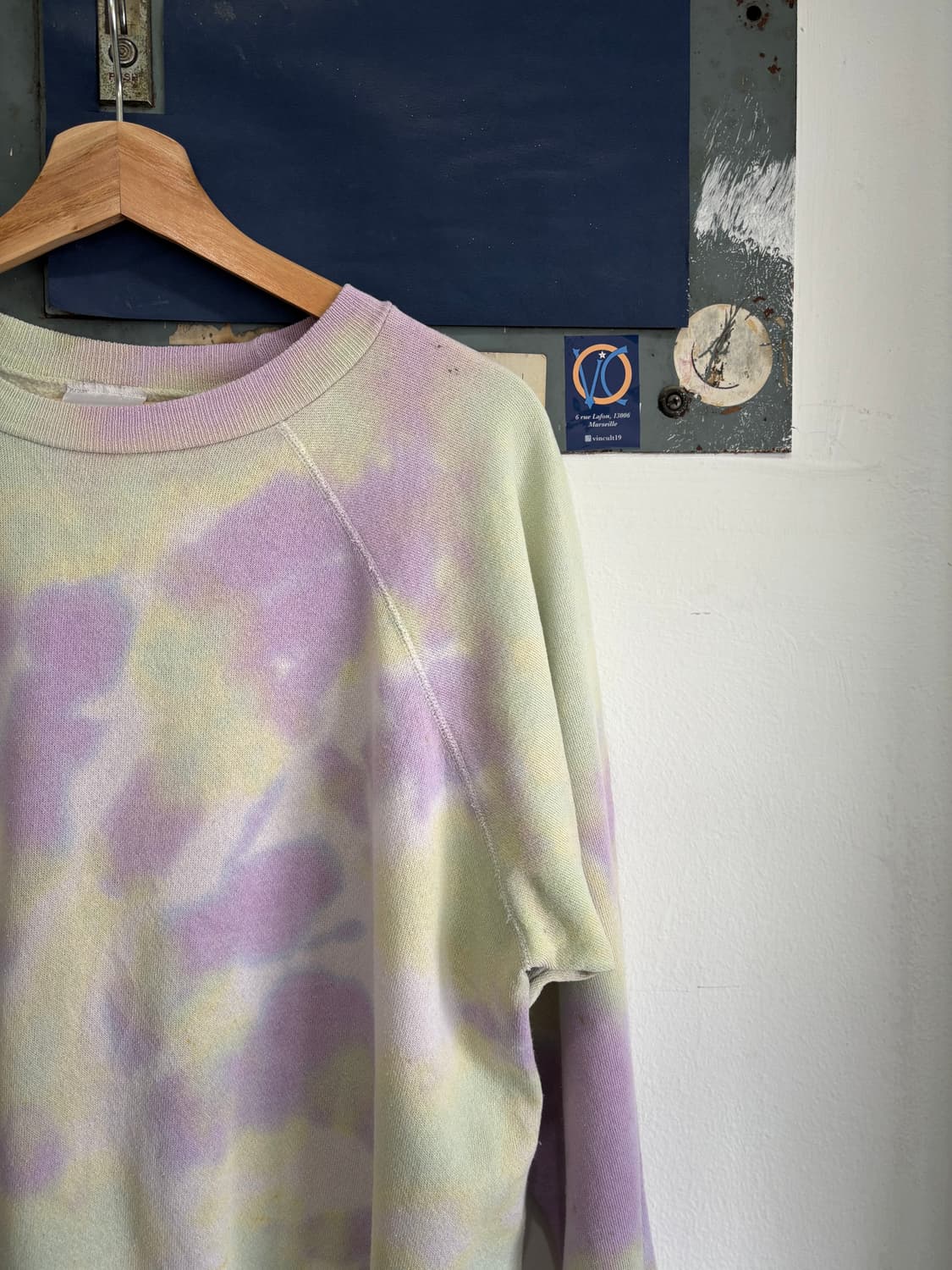 90s Hanes Tie-Dye Raglan Sweatshirt 상품이미지3