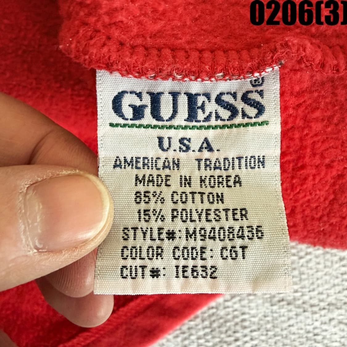 [XXL] 게스 JEANS 2000 레드 맨투맨 티셔츠 0206 상품이미지4