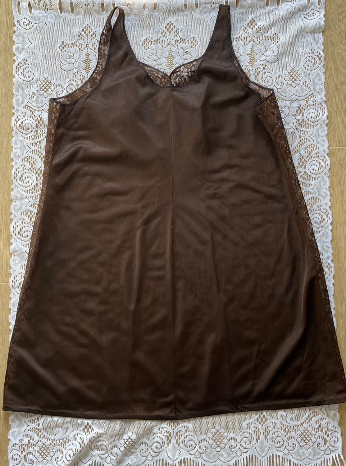 Brown lace slip dress 상품이미지7