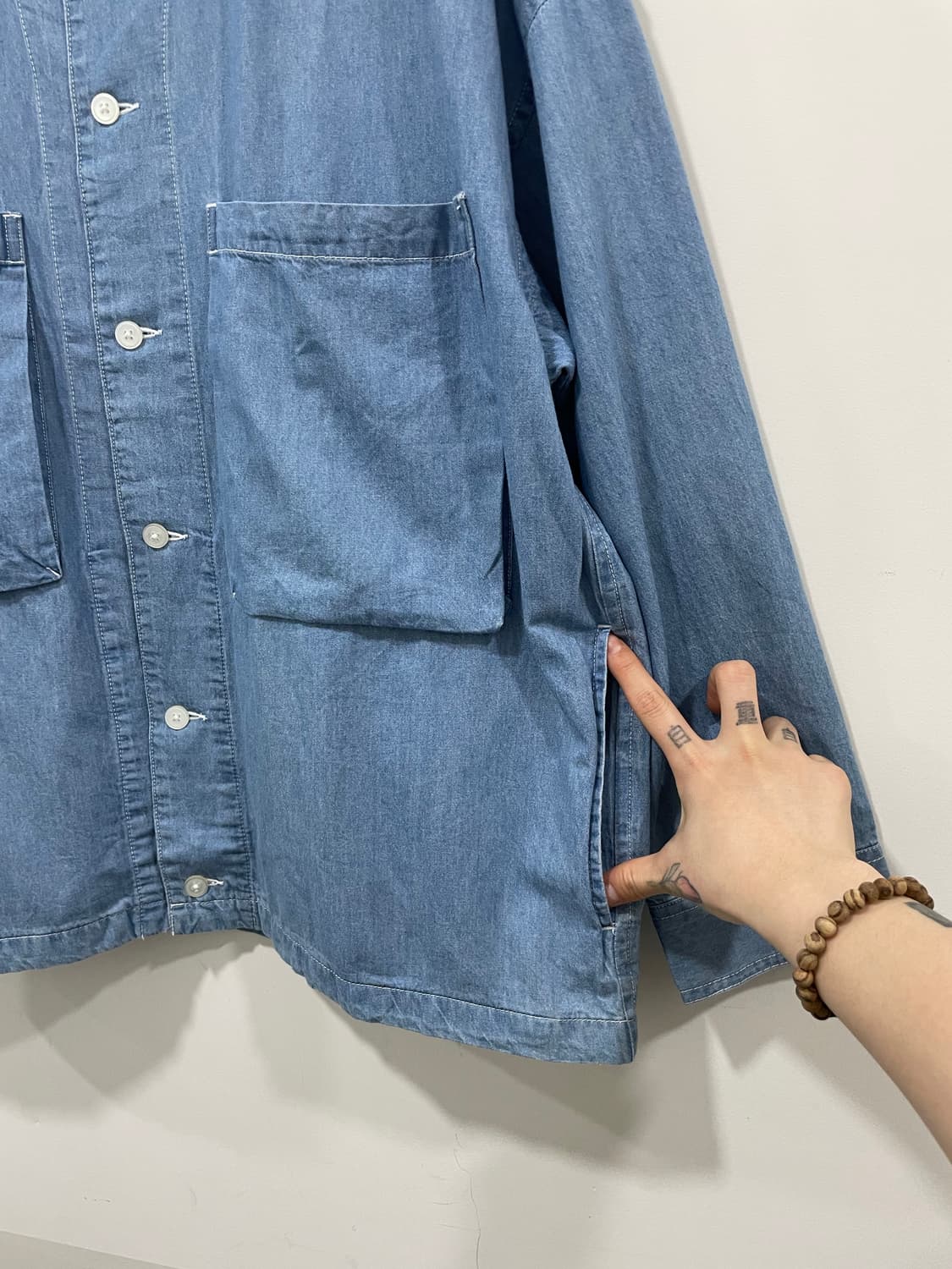 Beams heart 빔즈 하트 빅 포켓 데님 초어 셔츠자켓 상품이미지6