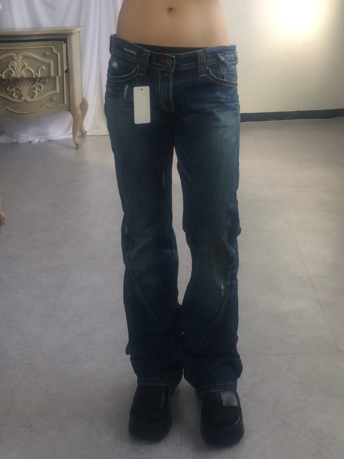 Line detail denim washing pants 상품이미지8