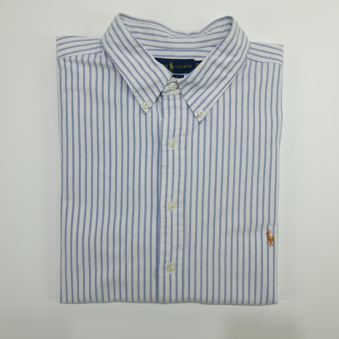 CN717 3XLT 폴로 랄프로렌 스카이블루 스트라이프 긴팔 셔츠 남방 상품이미지8