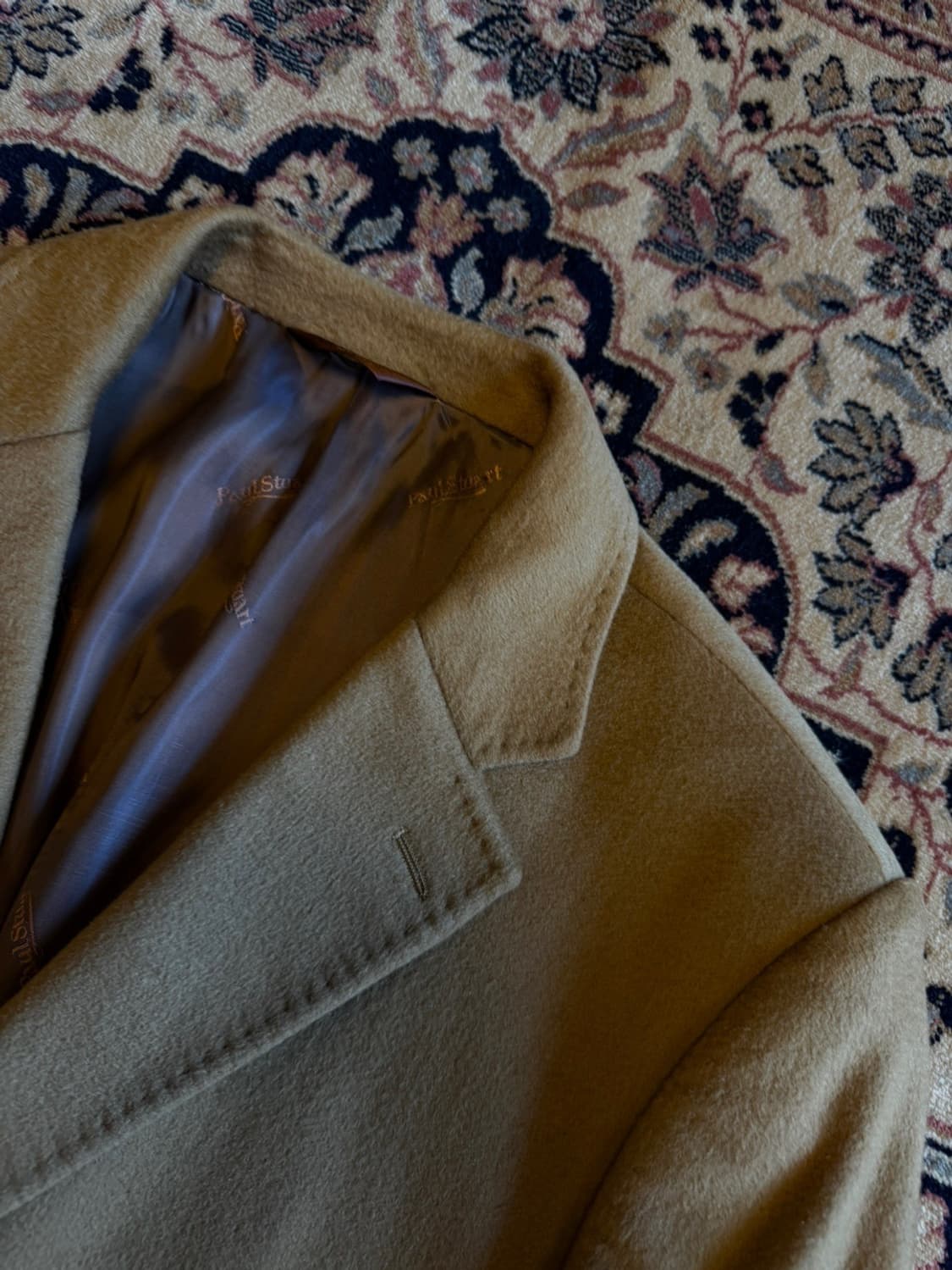 폴스튜어트 콜롬보 카멜헤어 체스터필드 코트 100 상품이미지3