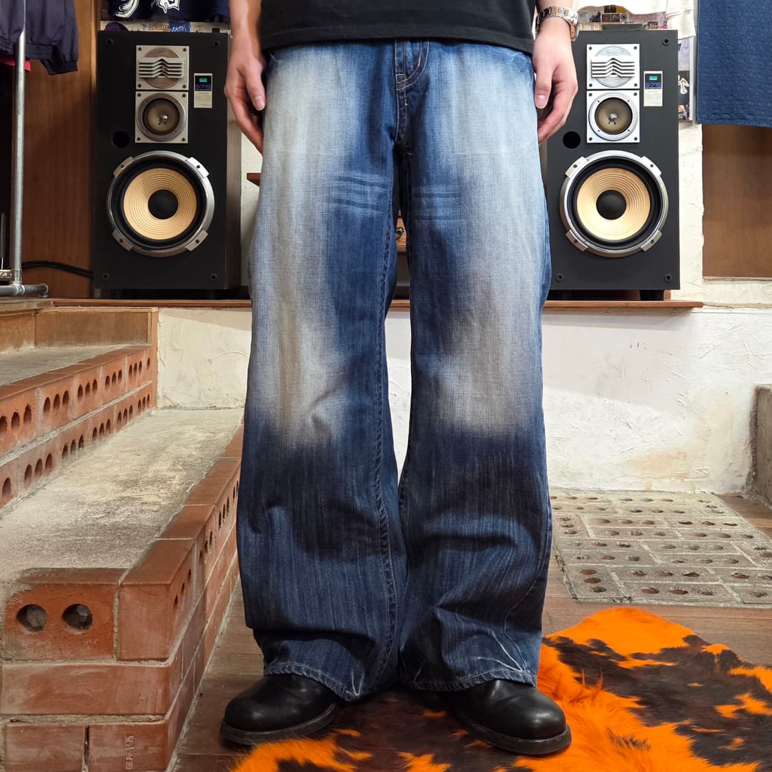 에버라스트 빈티지 워싱 와이드 데님 팬츠 상품이미지1