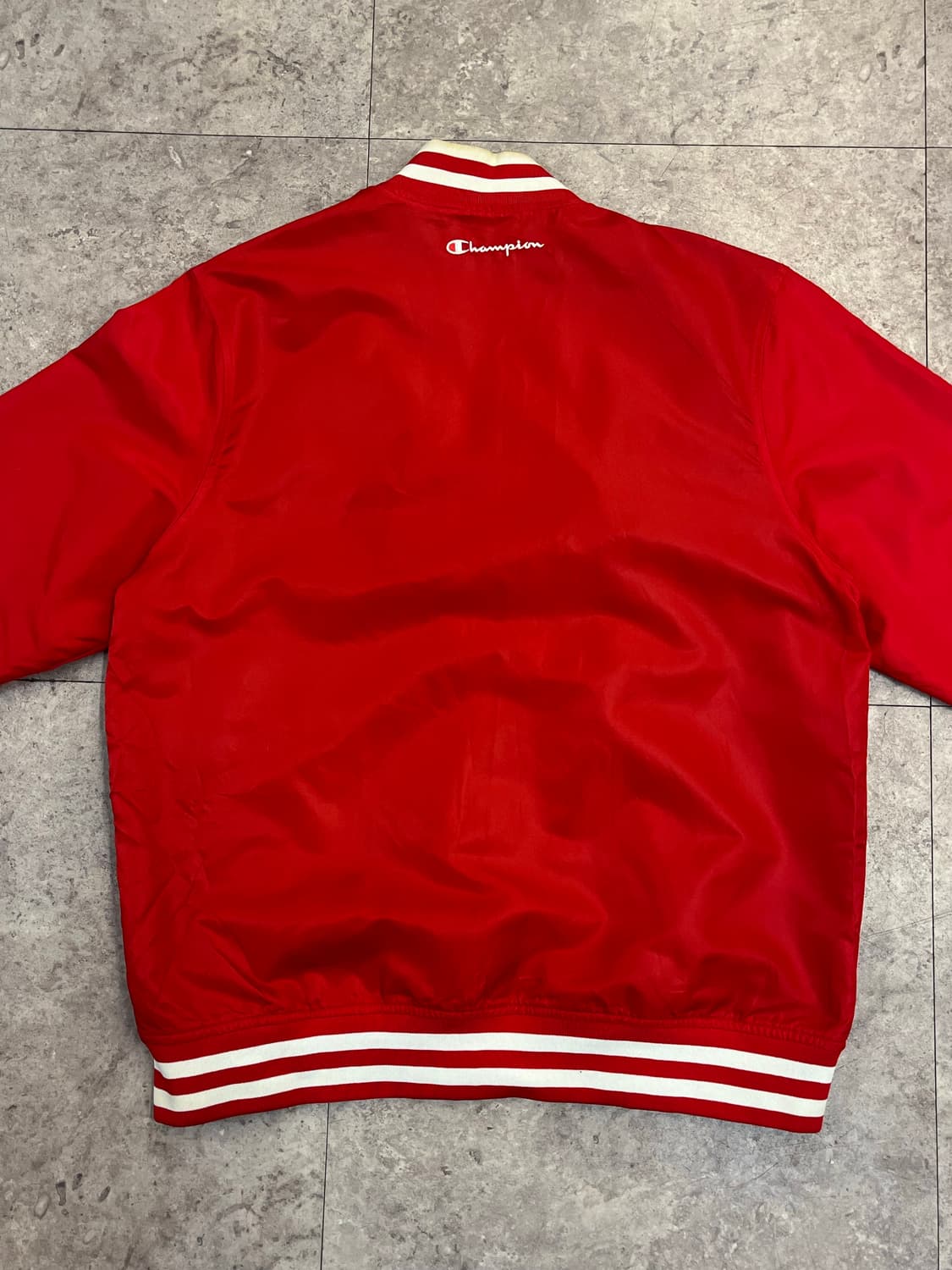 챔피온 빅로고 바시티 자켓 레드 L #csz3471 상품이미지7