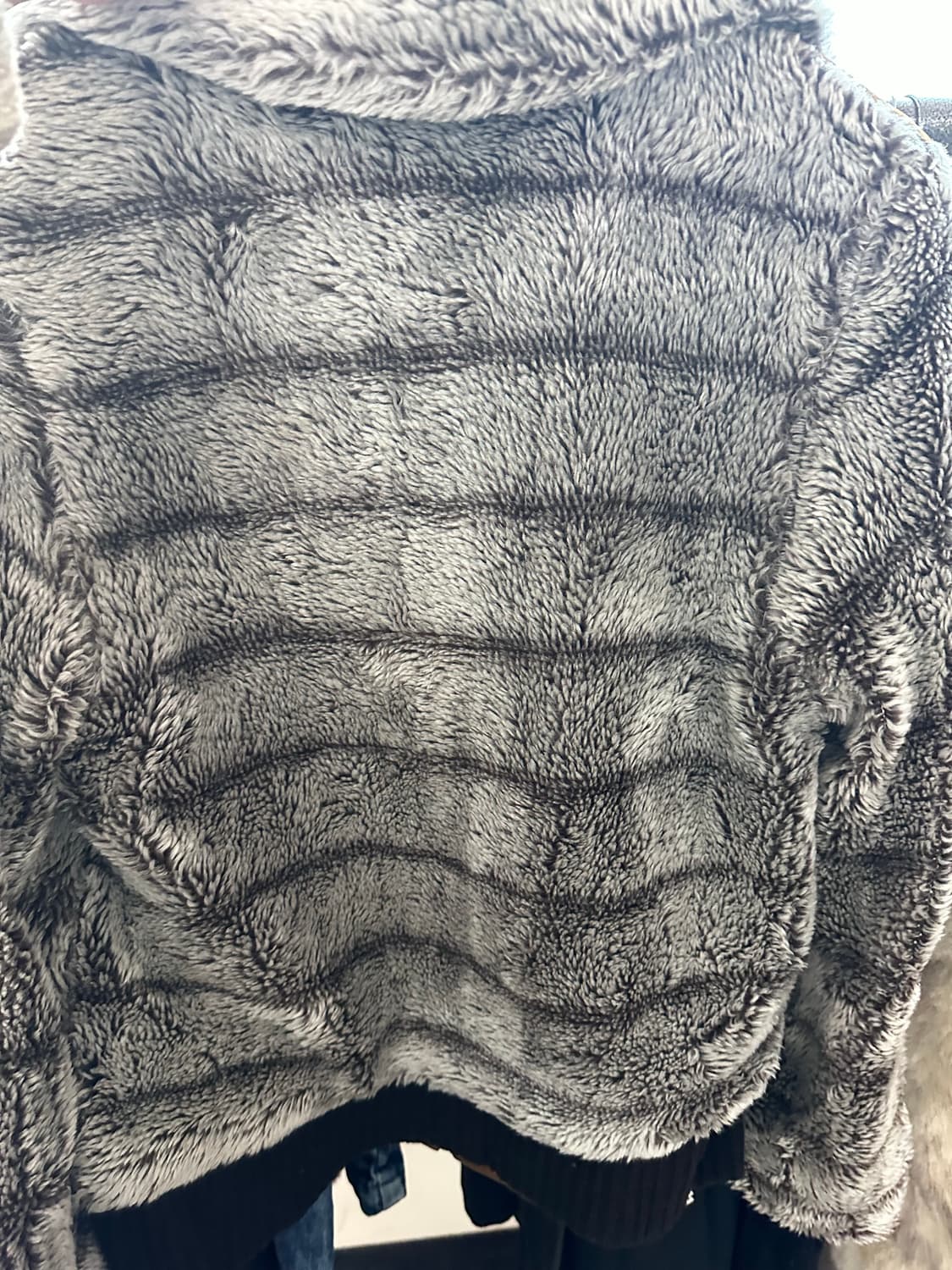 mix color fur point jacket 상품이미지4