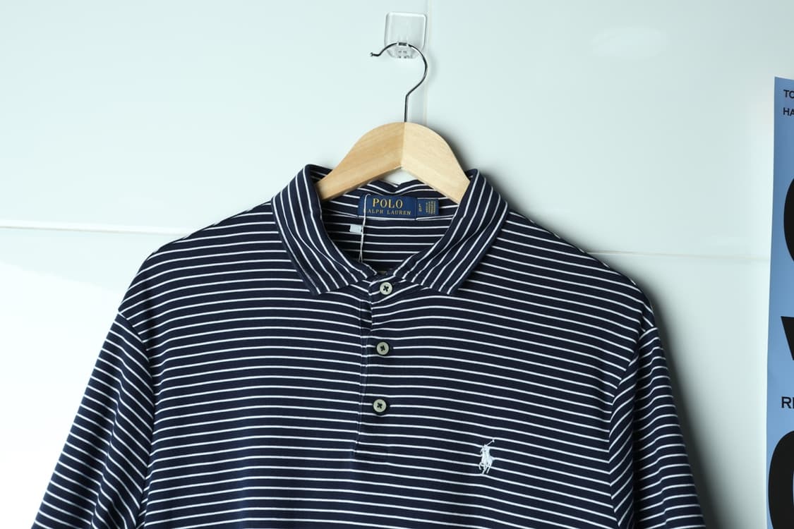 (L-XL) 폴로 랄프로렌 반팔 카라 티셔츠 USA 네이비-H32905 상품이미지6