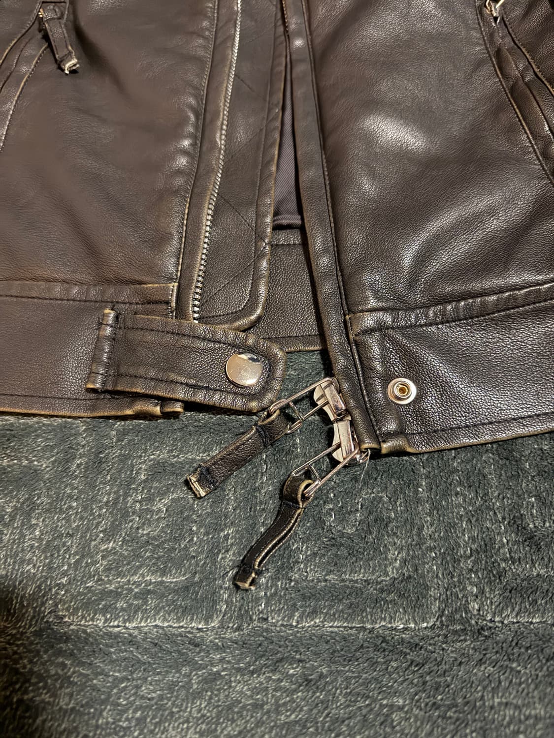 [파르티멘토우먼] WASHED LEATHER BIKER JACKET 상품이미지6