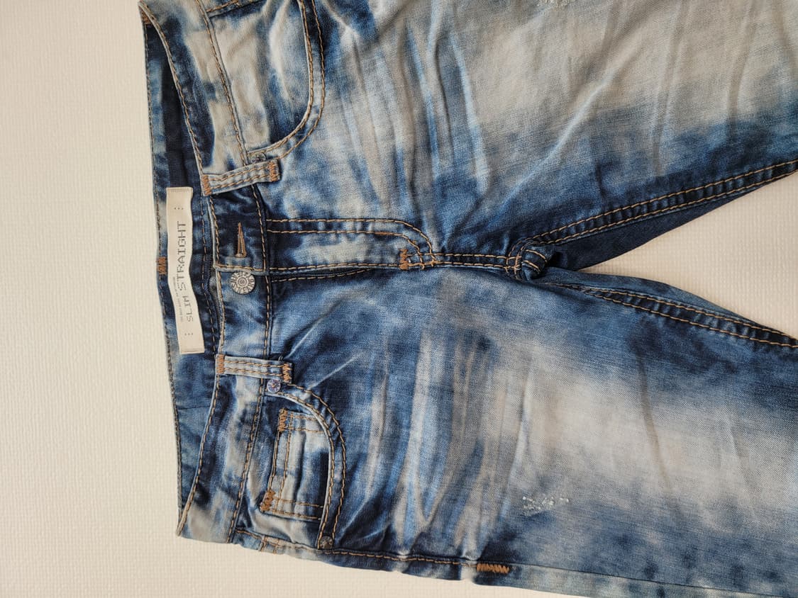 티비제이 TBJ 남자 워싱 청바지 33 블루 상품이미지4