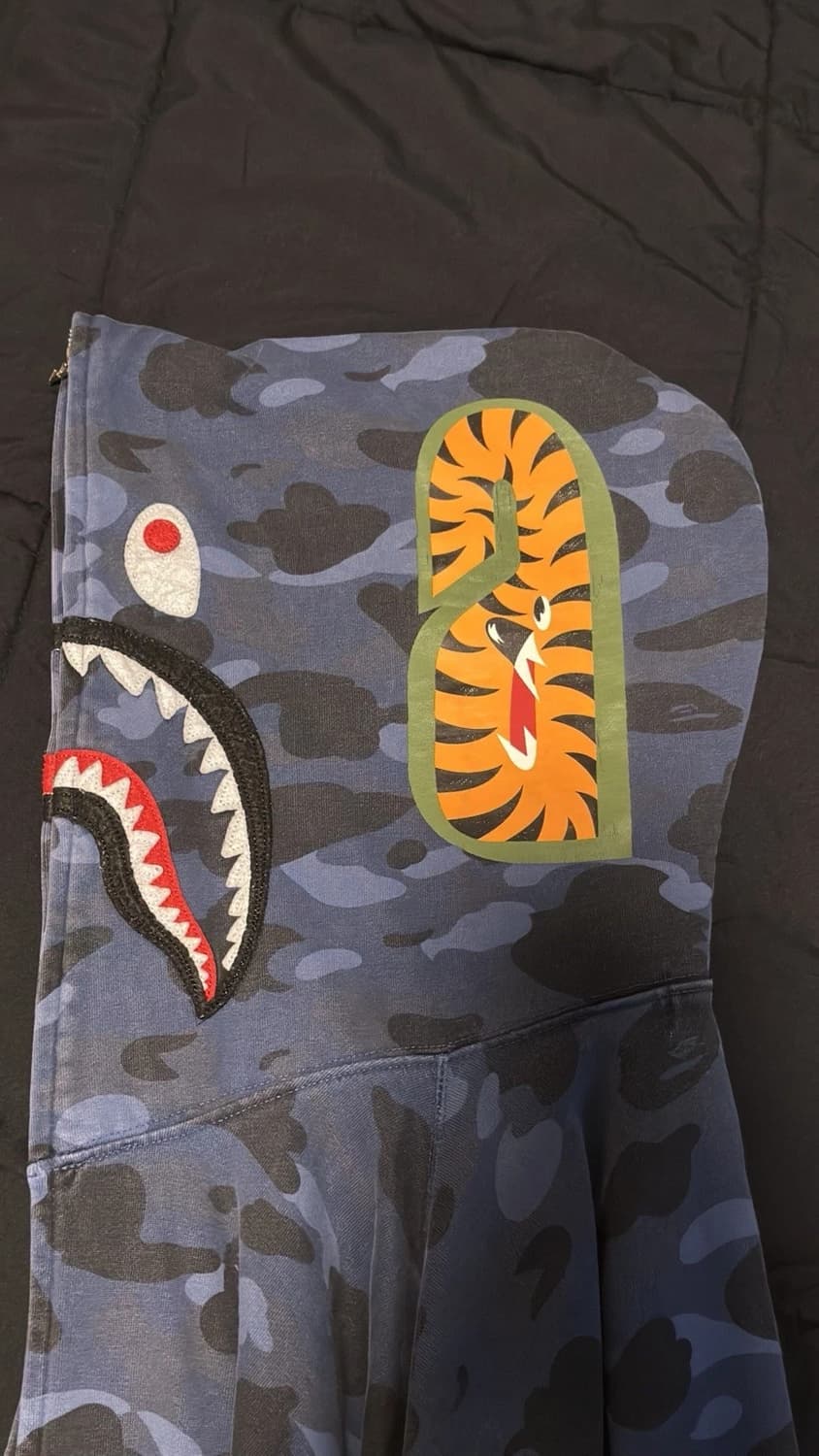 베이프 1st 카모 샤크 후드집업 블루 상품이미지4