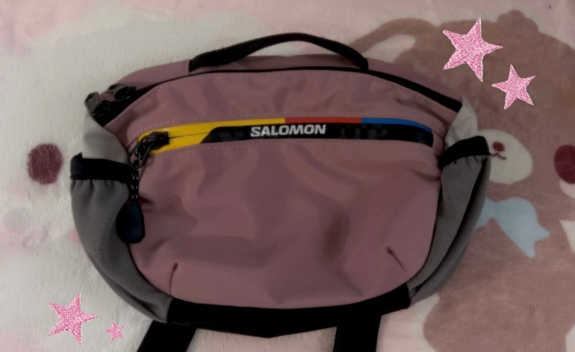 살로몬 몽트 핑크 크로스백 힙색 상품이미지1