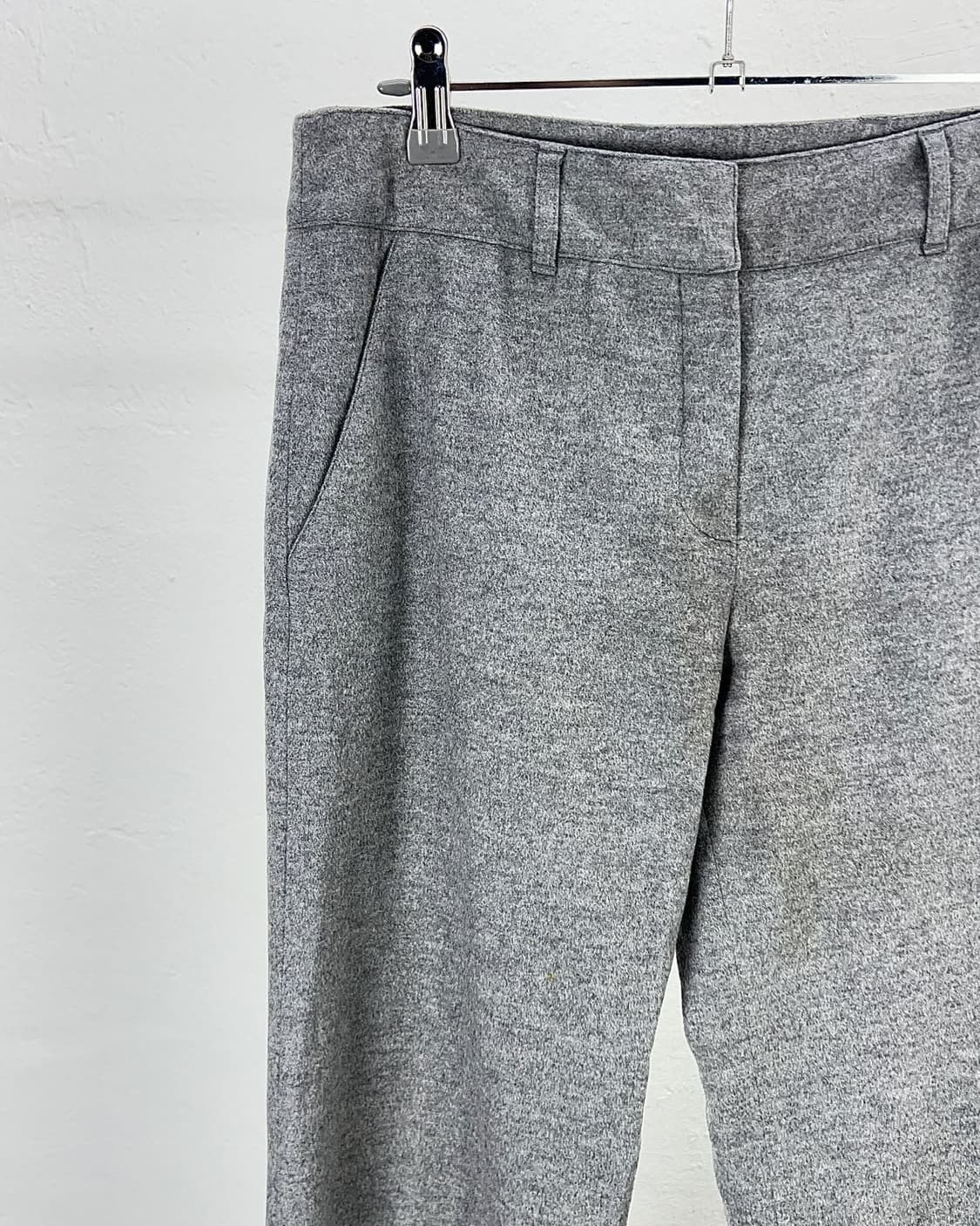 겐조 라이트 그레이 라나 울 스트레이트 부츠컷 팬츠 상품이미지2