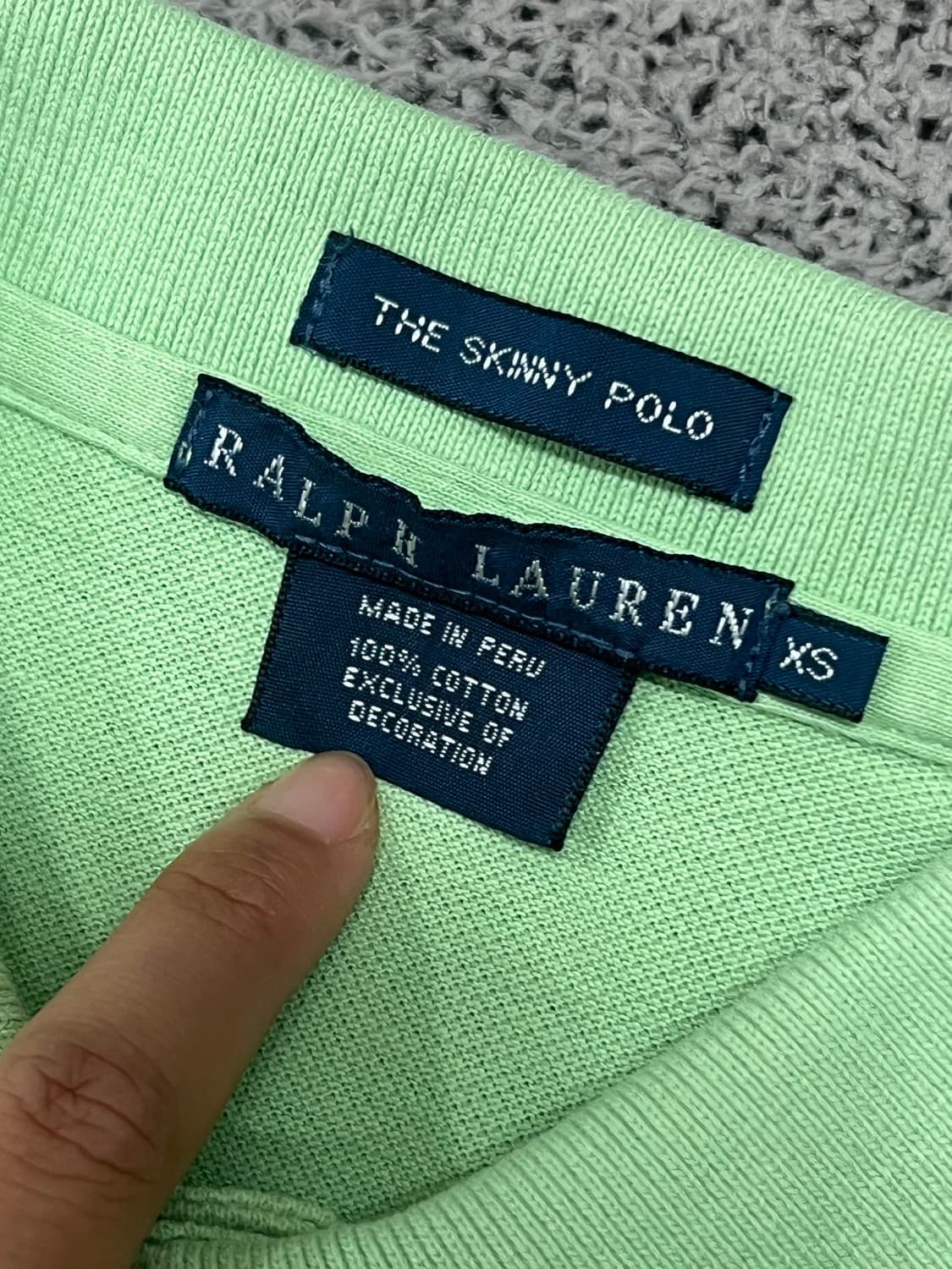 (XS) 랄프로렌 우먼스 스키니 폴로 빅포니 카라 티 상품이미지3