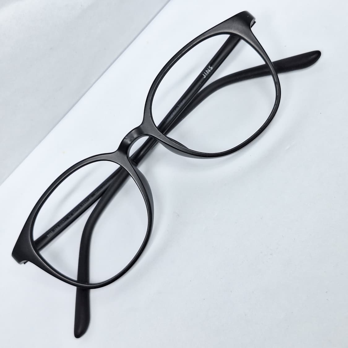 JINS 진스 MRF-18A-037 에어프레임 블랙 보스턴 안경테 안경 상품이미지1