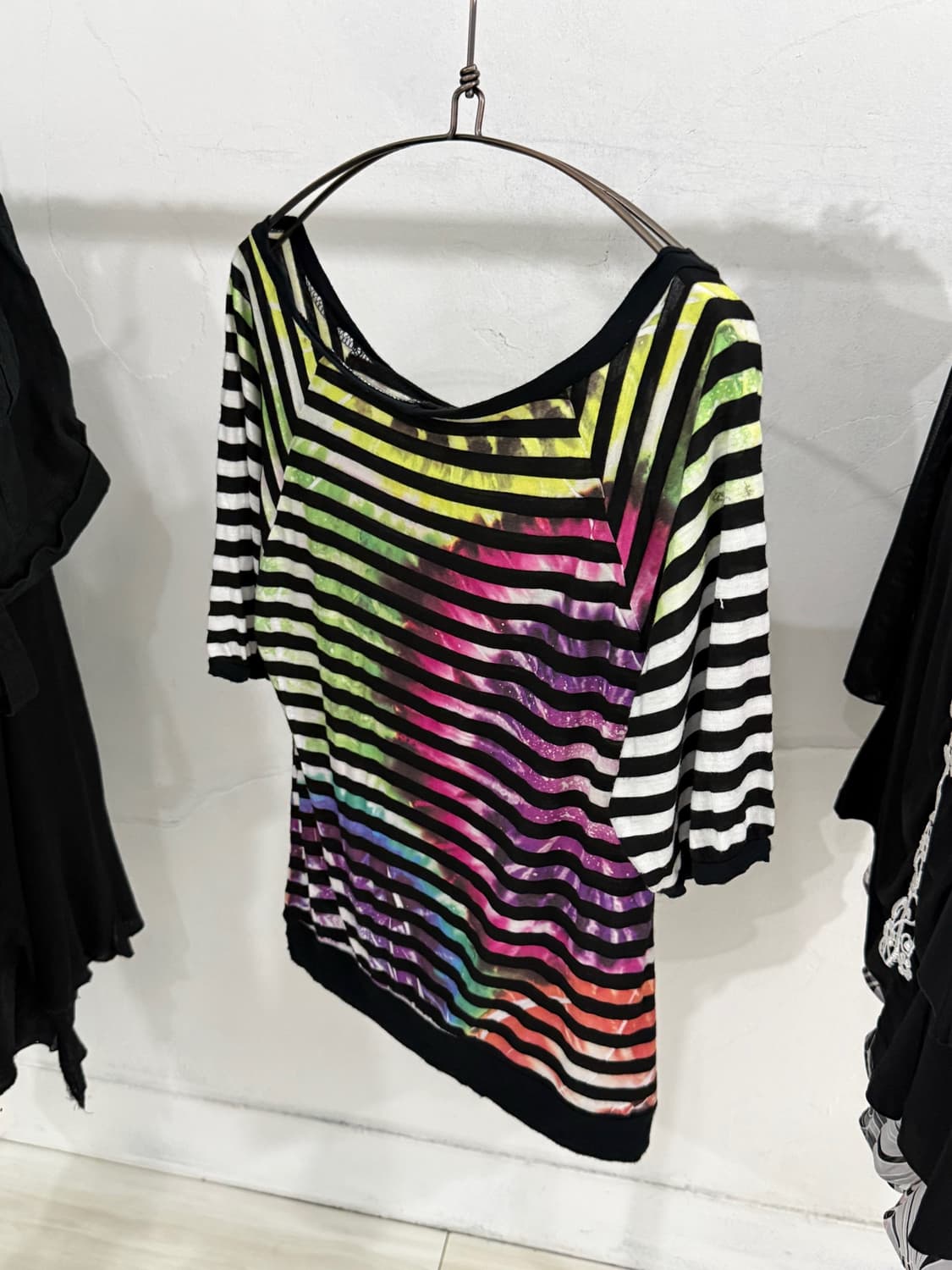Y2K Galaxy Stripe Batwing Top 상품이미지9