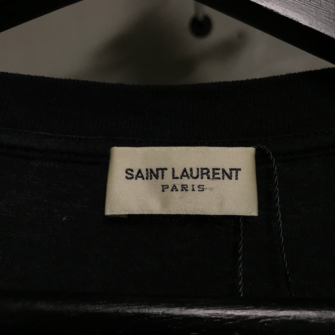 YSL 생로랑 블랙 반팔 티셔츠 XS(W) 상품이미지5