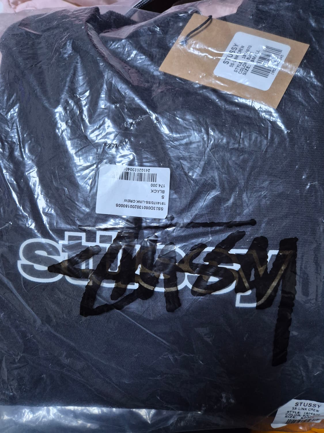 (새상품) 스투시 SS 링크 크루 블랙 상품이미지3