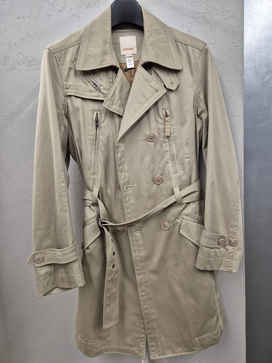 디젤 트렌치코트 베이지 상품이미지2