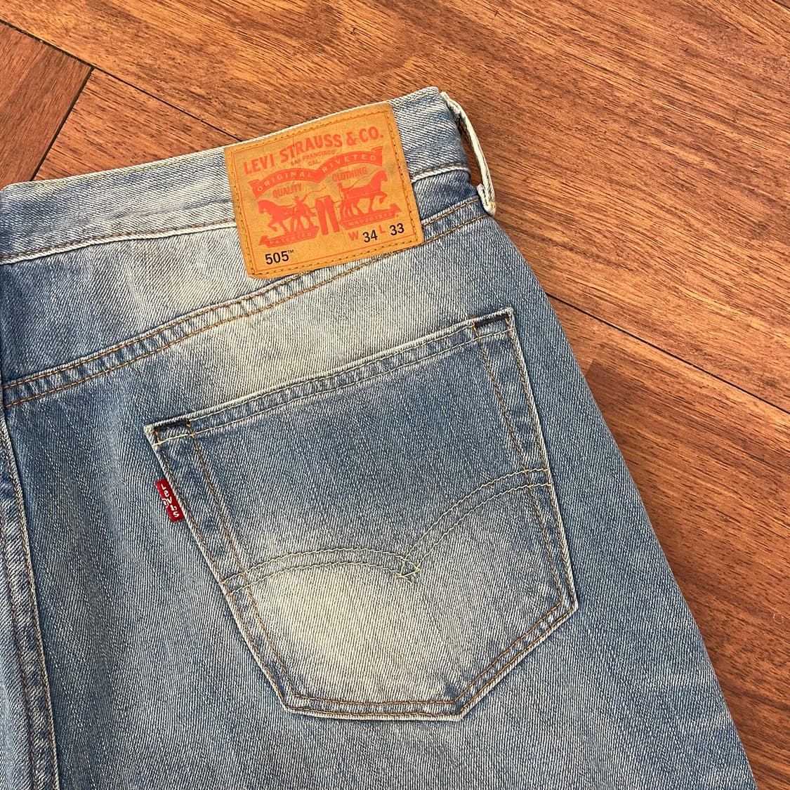 리바이스 505 워싱 데님팬츠 상품이미지3