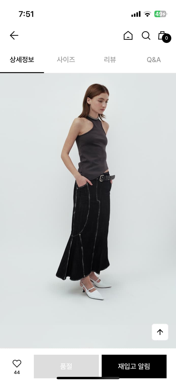 세릭 ASYMMETRY SLEEVELESS cerric 홀터넥 슬리브 상품이미지2
