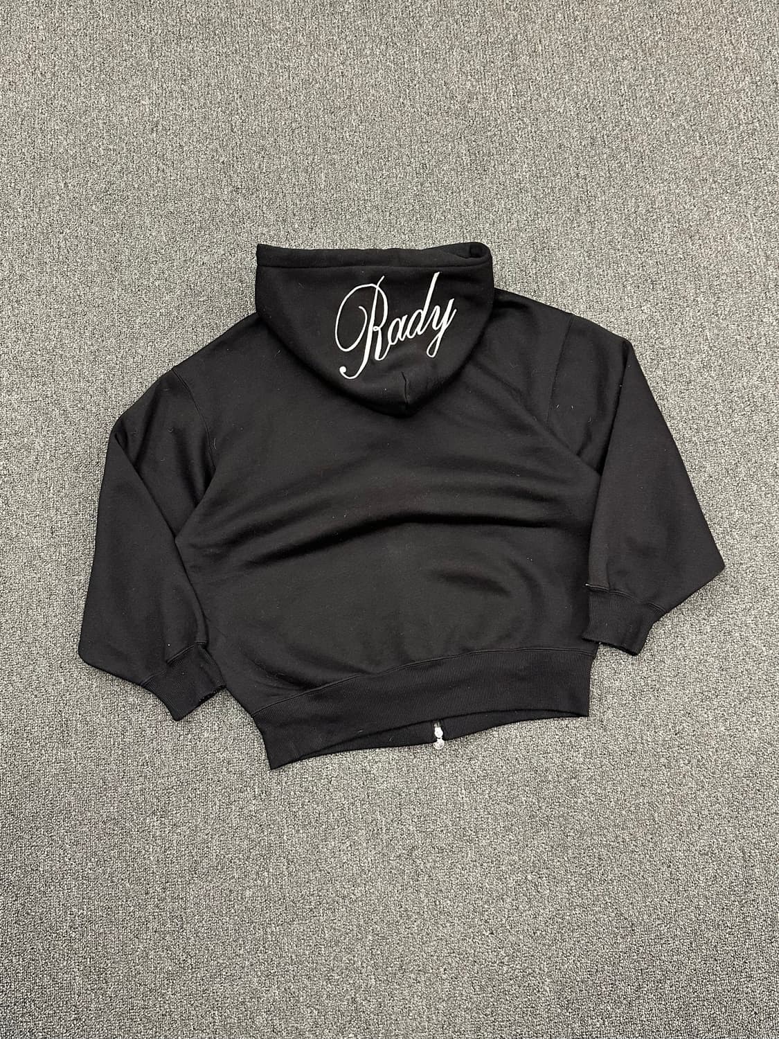 S)Rady vintage 블랙 플리스 후드집업 상품이미지5