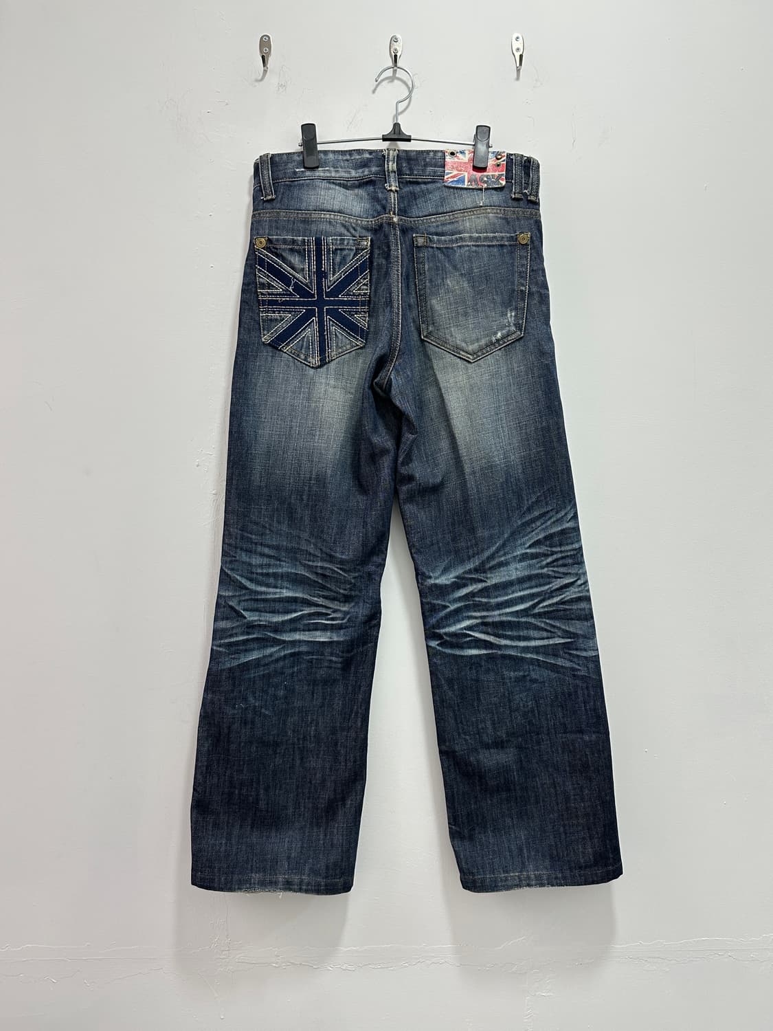 ASK destroyed back patch denim pants 상품이미지4