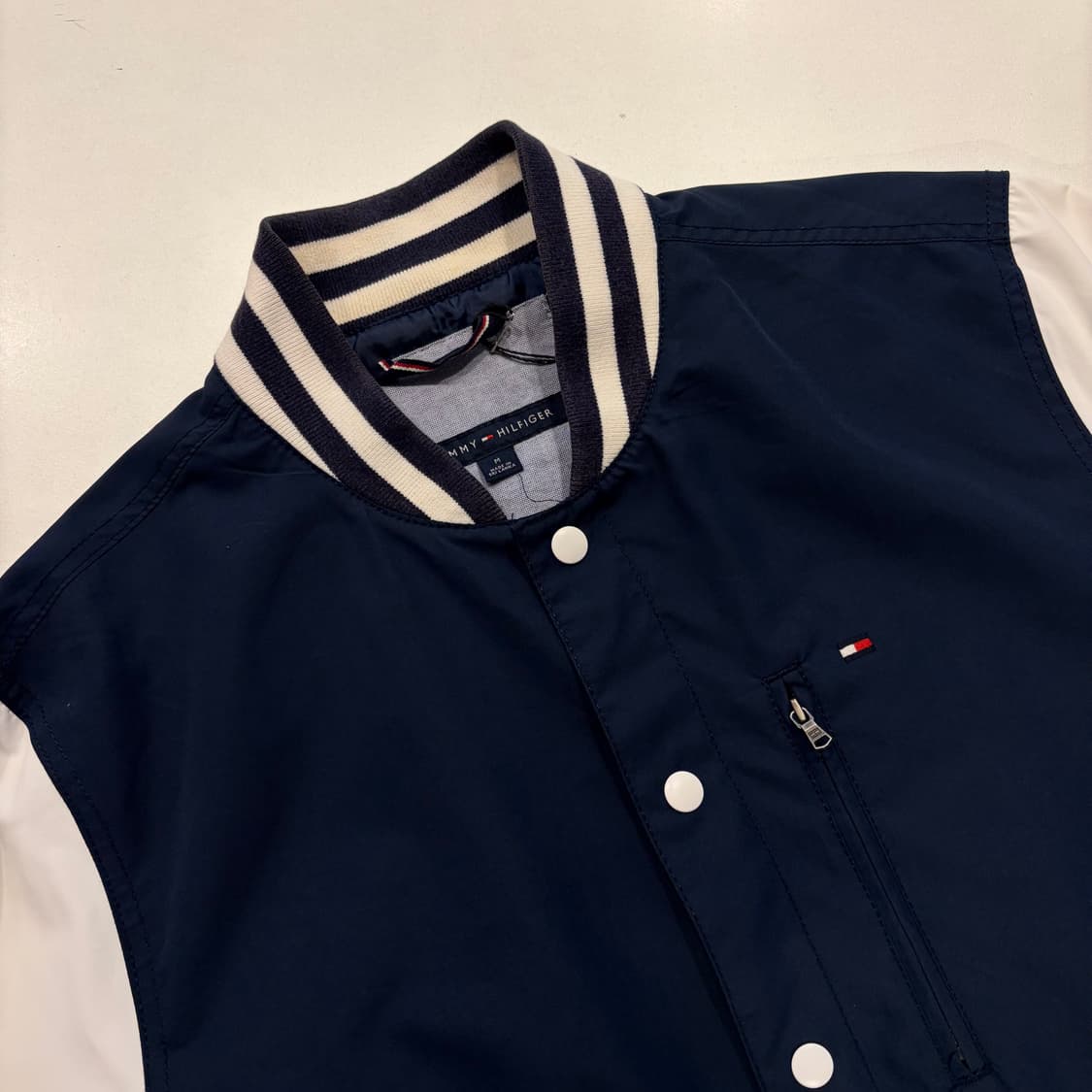 [M] 타미힐피거 네이비/아이보리 스타디움 자켓 D725 상품이미지3