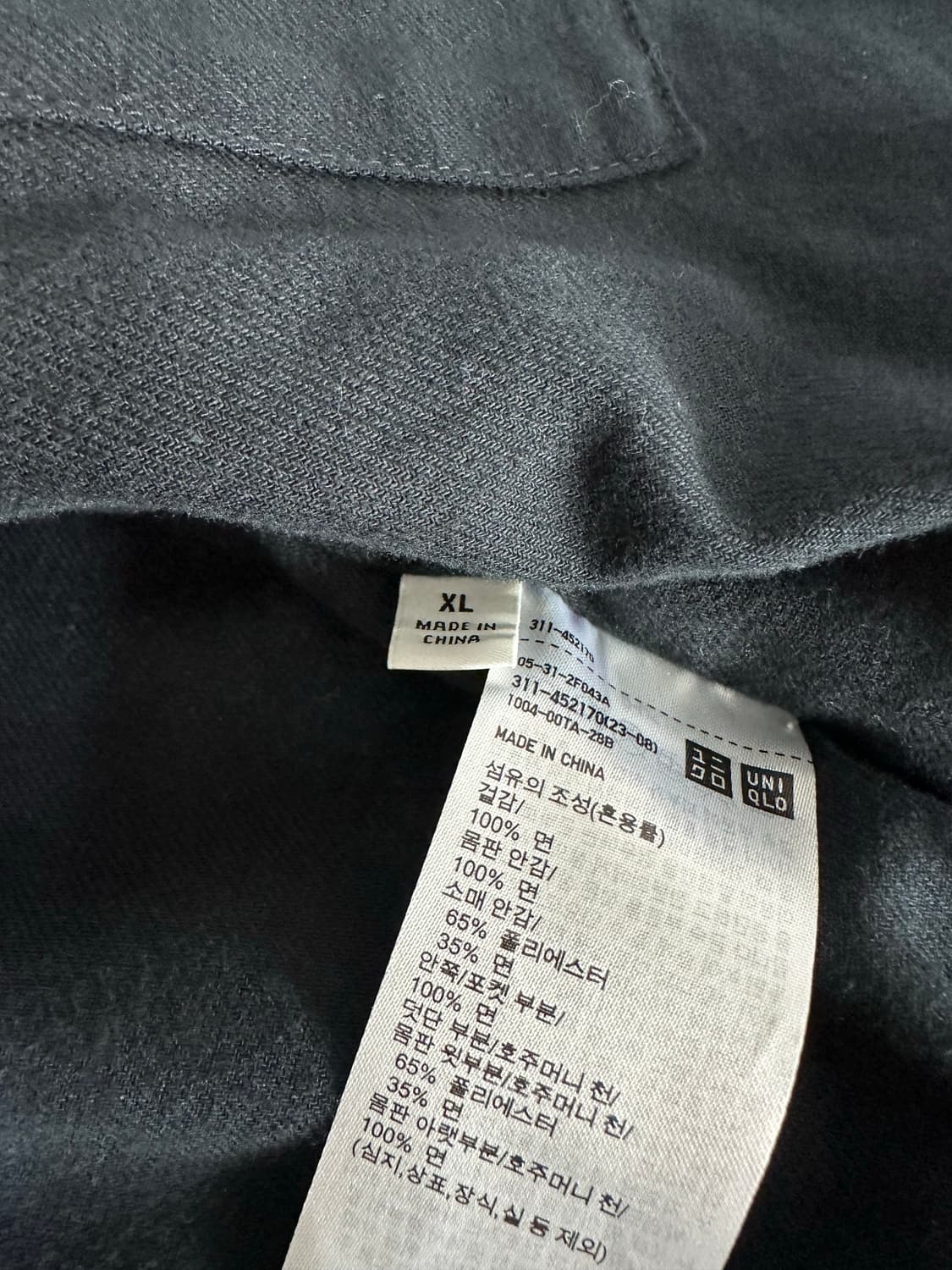 유니클로u 22fw 유틸리티 쇼트 블루종 상품이미지6