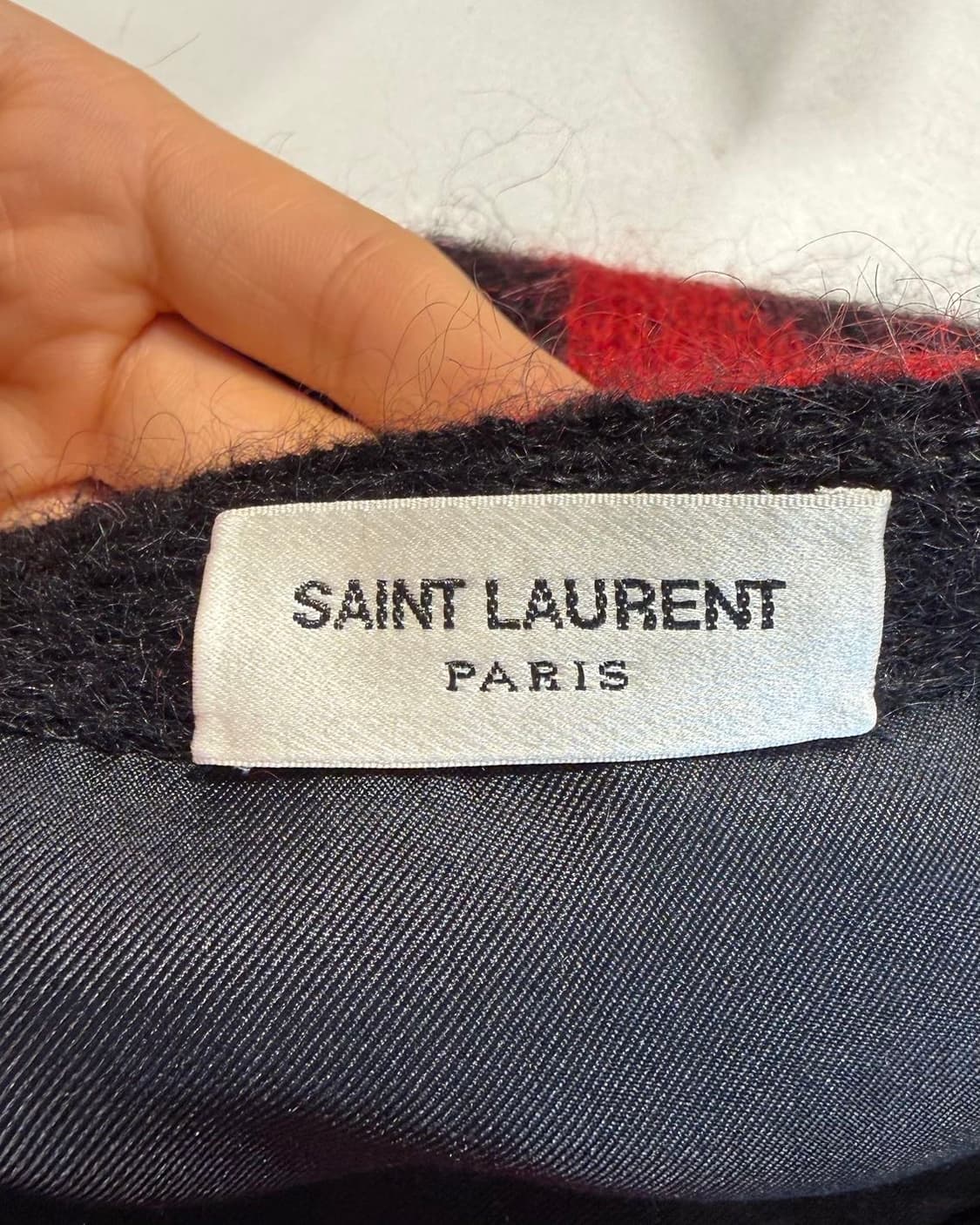 생로랑 레드 하트 레오파드 모헤어 가디건  상품이미지8