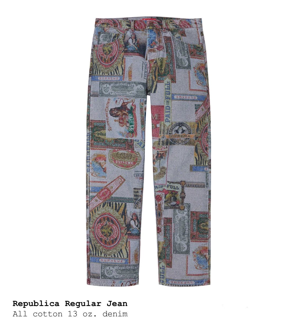 슈프림 리퍼블리카 데님팬츠 상품이미지1