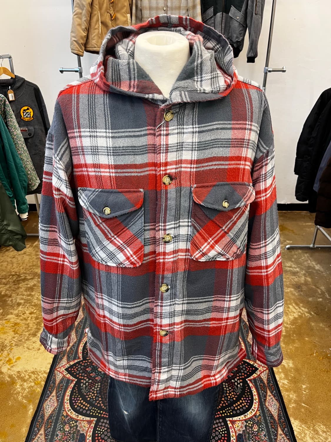 Trimmer Craft 셰르파 후드 플란넬 셔츠 상품이미지2