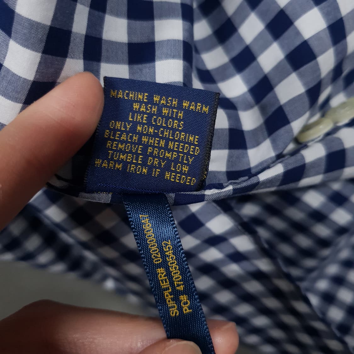 여성) 폴로 랄프로렌 포니 버튼다운 깅엄 옥스포드 체크 셔츠 남방 슬림핏 상품이미지7