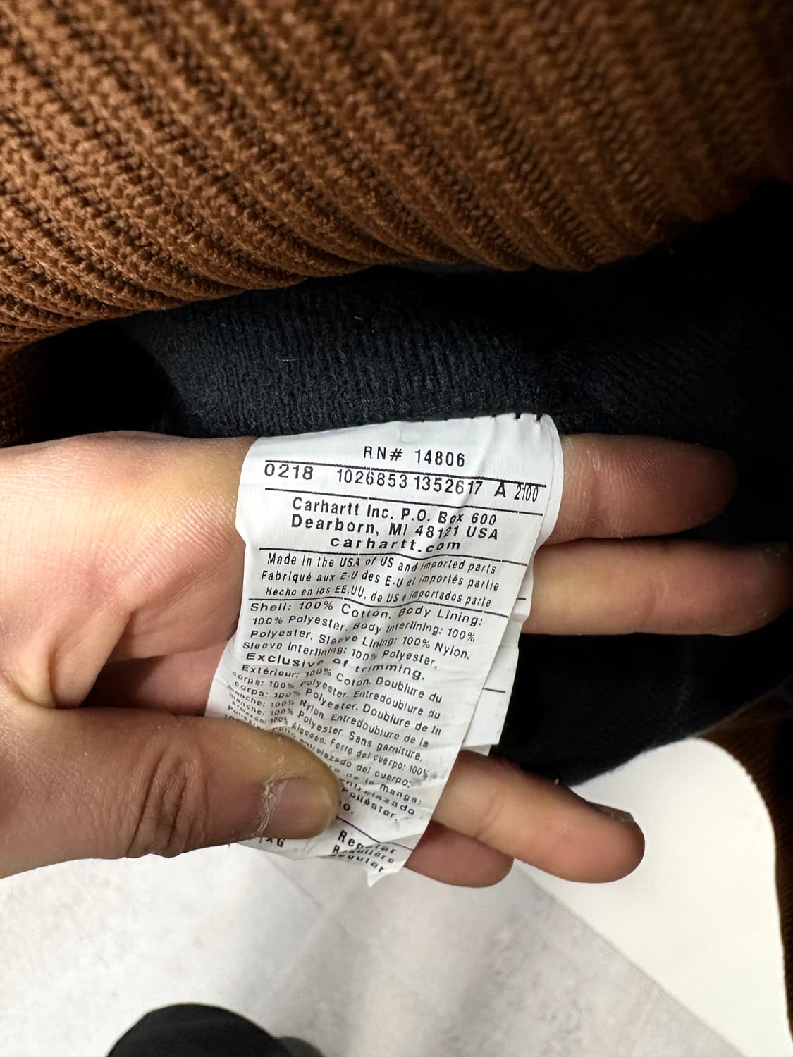 칼하트 J140 샌드스톤 액티브 워크자켓 A3612 상품이미지8