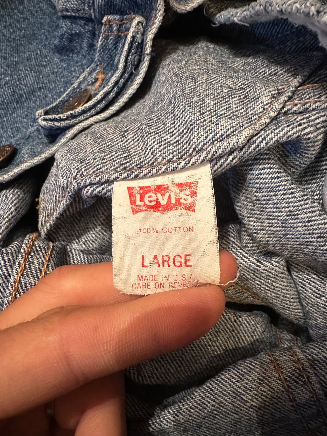 90s USA 빈티지 리바이스 70507 3세대 데님 트러커 자켓 상품이미지7