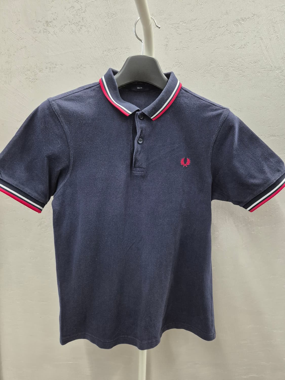 프레드페리 네이비 슬림핏 카라티 M 상품이미지2