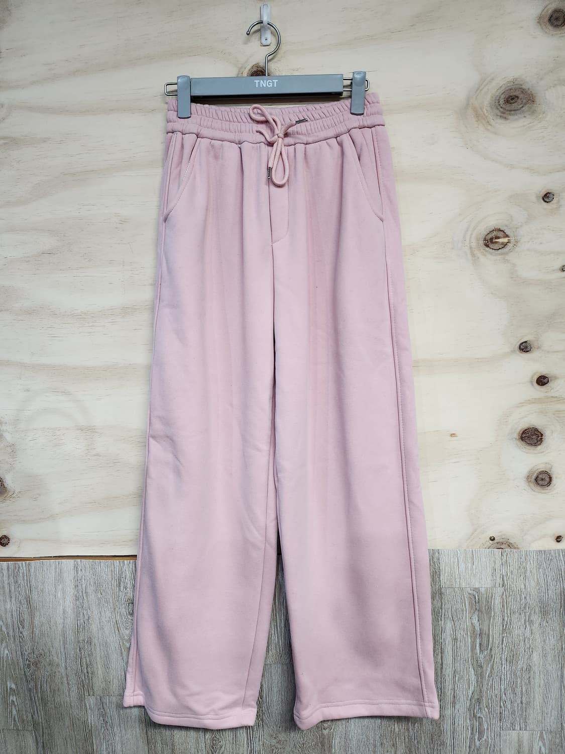 532) 핑크 와이드 기모 츄리닝 상품이미지1