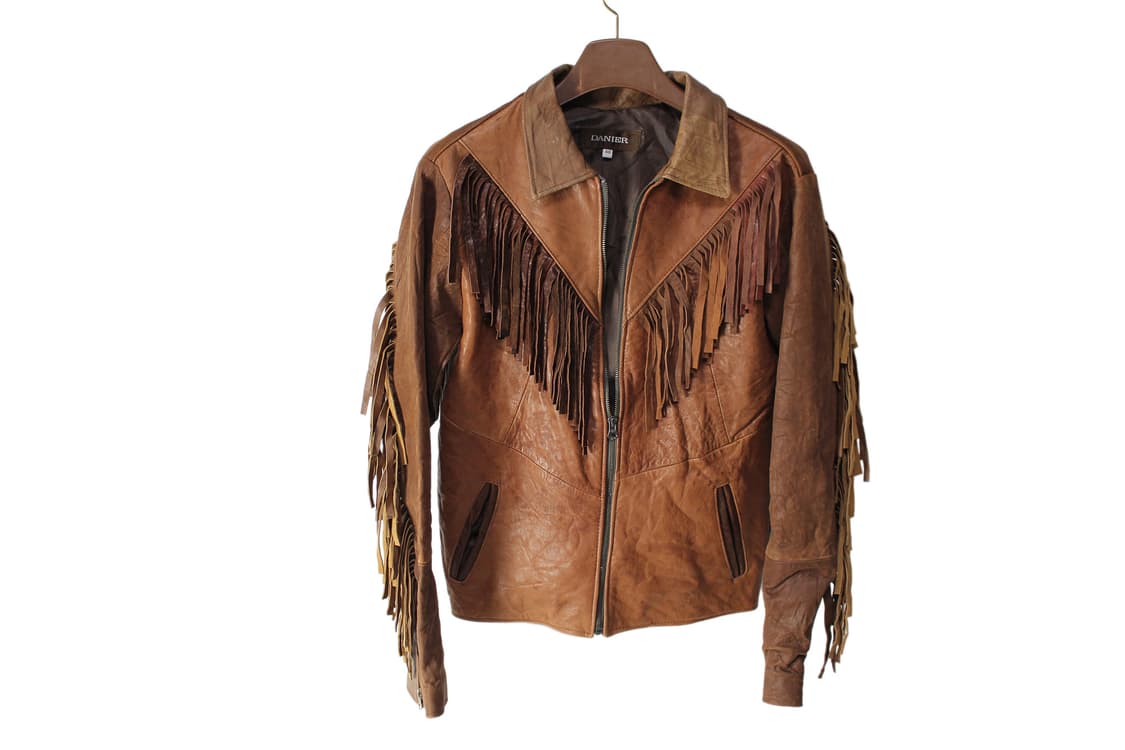 1990s USA DANIER 웨스턴 레더 자켓 상품이미지4