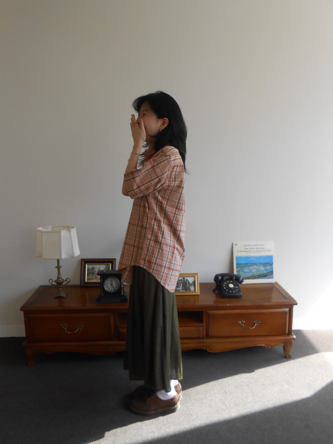 선셋 체크 엉클 셔츠 상품이미지4