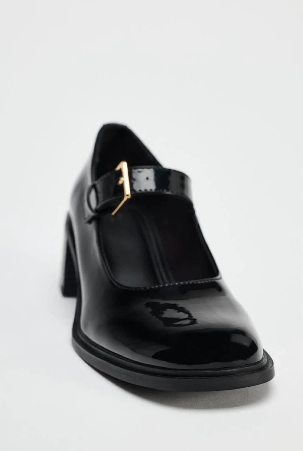 ZARA)에나멜 메리제인 구두 블랙 235사이즈 굽5.5cm(품절,새상품 상품이미지5