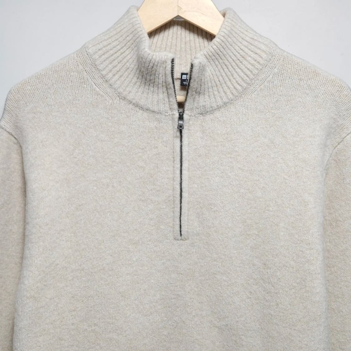 100 UNIQLO 유니클로 하프집업 니트 아이보리 상품이미지2