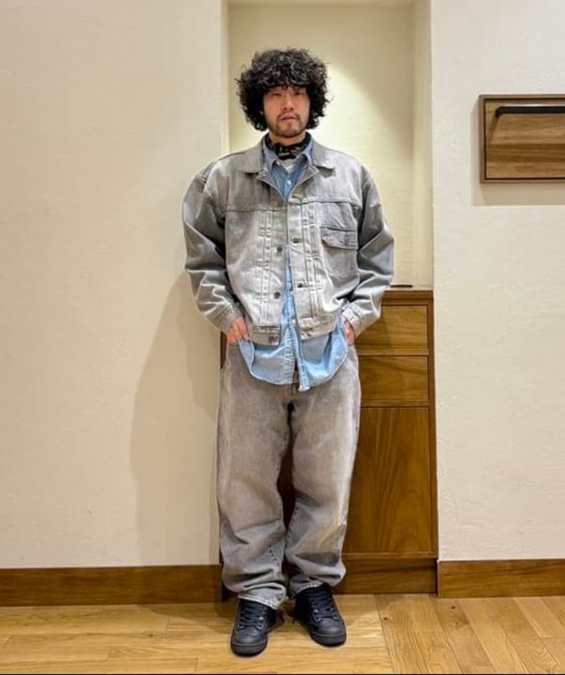 빔즈 리바이스 슈퍼와이드 데님 실버 32사이즈 택보유 상품이미지7