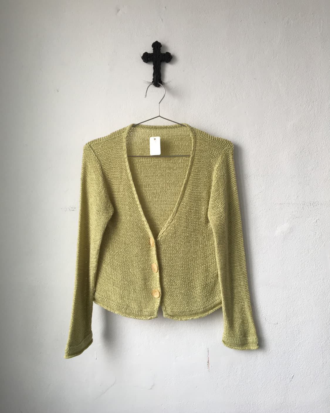 Green knit cardigan 상품이미지2