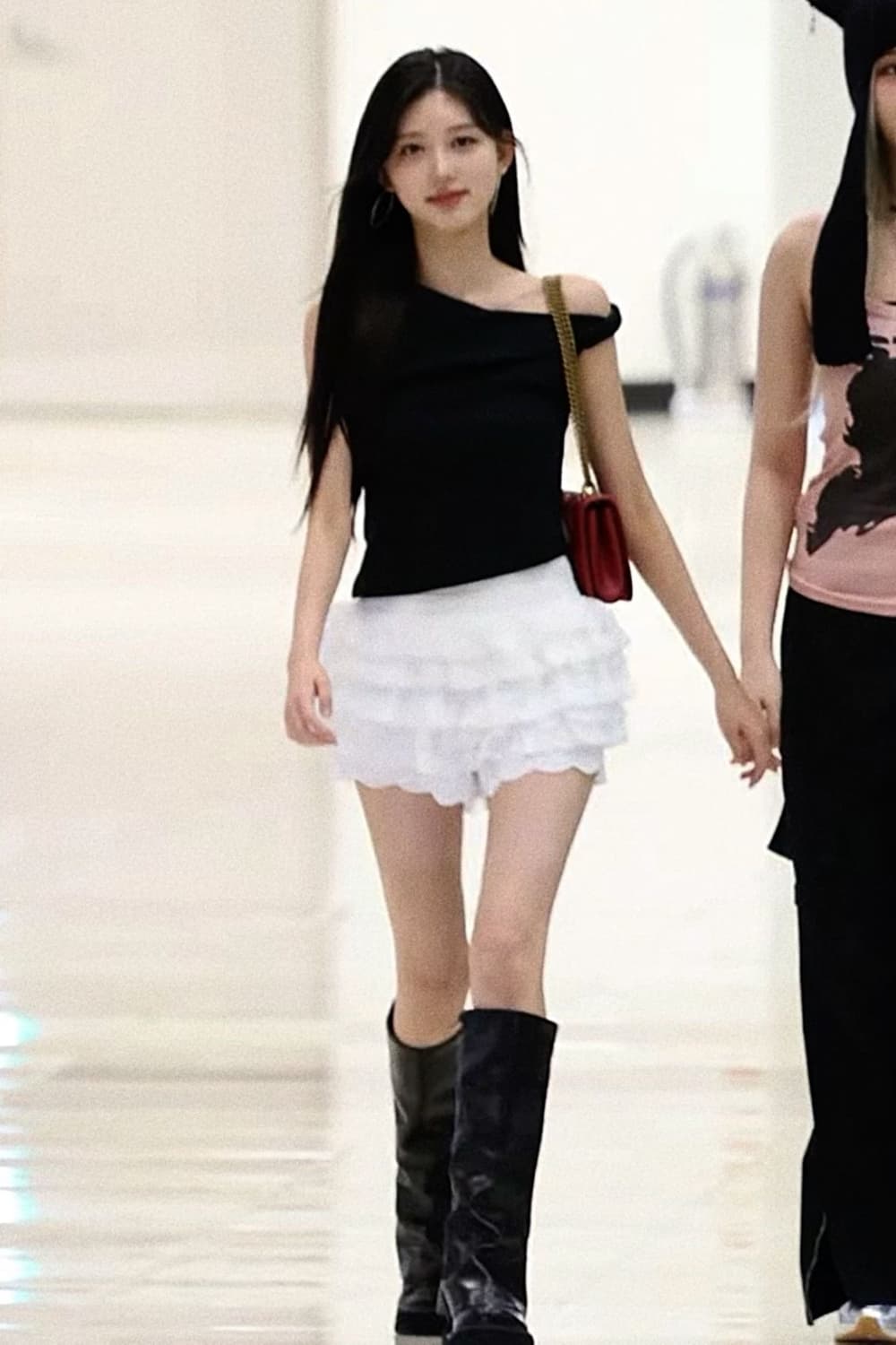 (배송비 포함)러프넥 레이스 튜튜 팬츠 스커트 화이트 상품이미지5